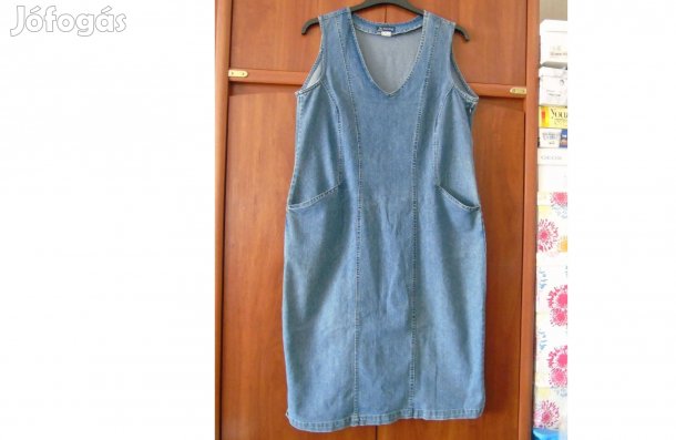 Farmer kötényruha oldalt cipzárral zsebekkel XL-es méretben