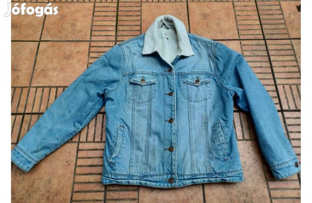 Farmerkabát prémes galléros farmer kabát M