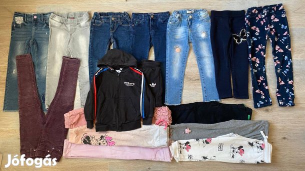 Farmernadrág csomag Benetton, Coccodrillo, Adidas. lány 3-4 év