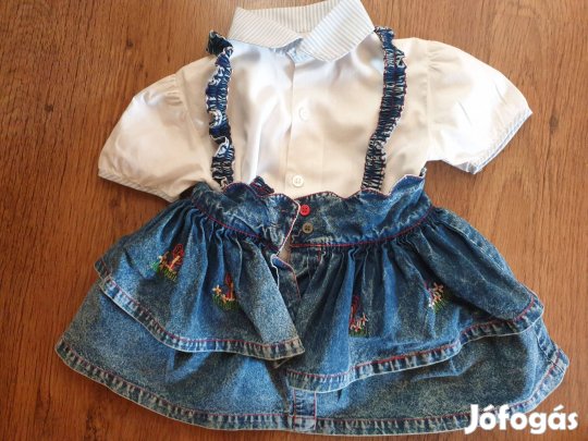 Farmerszoknya és blúz 92 -es méretben