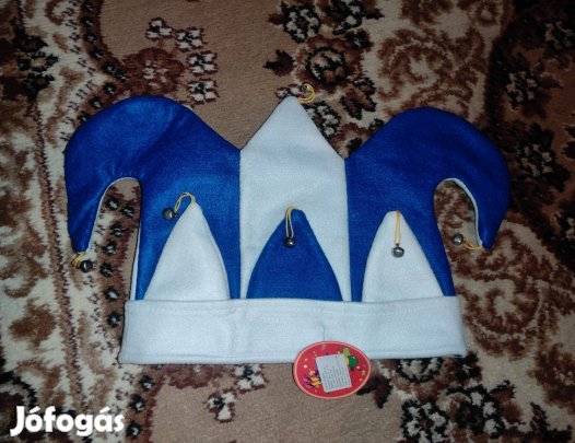 Farsangi bohóc sapka / csörgősipka 30 cm