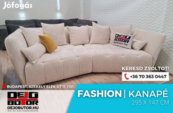 Fashio egyenes kanapé ülőgarnitúra 295x147 cm bútor mustár fix modell