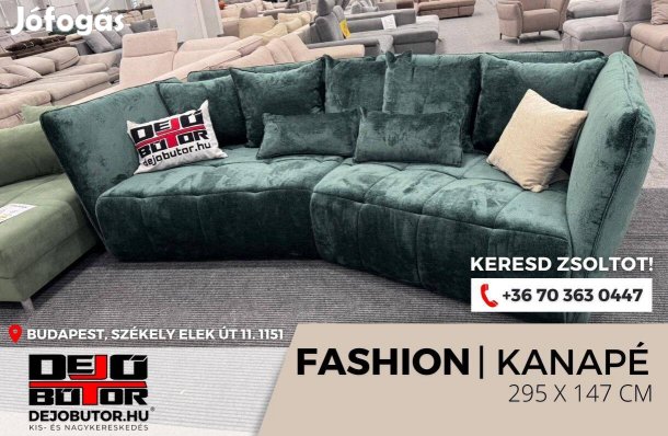 Fashion XL kanapé ülőgarnitúra 295x147 cm fix bútor zöld