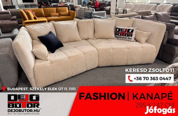 Fashion rugós kanapé ülőgarnitúra 295x147 cm bútor natúr