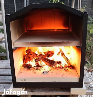 Fatüzeléses pizzakemence, szétszedhető, szállítható pizza kemence