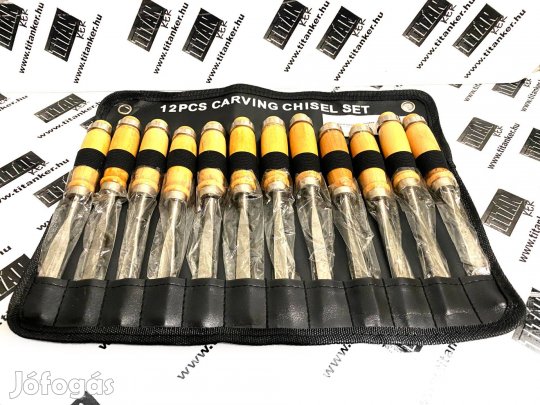 Favéső szett 12db-os fafaragó asztalos fa véső készlet kézi