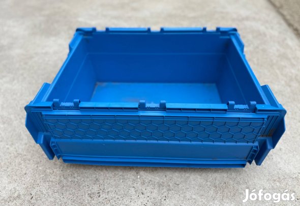 Fedeles műanyag láda Kék színben 60x40x24 cm Újszerű!