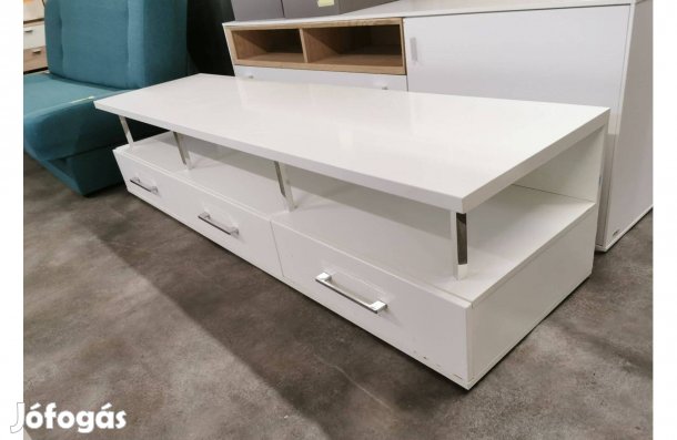 Fehér 3fiókos Tv állvány