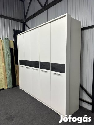 Fehér 5 Ajtós Gardróbszekrény 