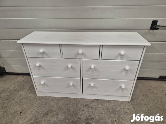 Fehér Fenyő fiókos komód kis szekrény