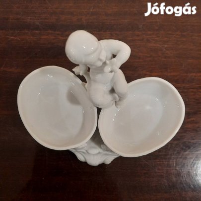 Fehér Herendi porcelán barokk puttós só-bors tartó eladó