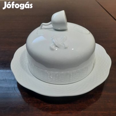 Fehér Herendi porcelán citrom fogós vajtartó eladó 