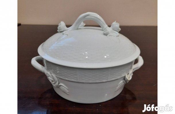 Fehér Herendi porcelán főzelékes, pörköltes tál eladó!