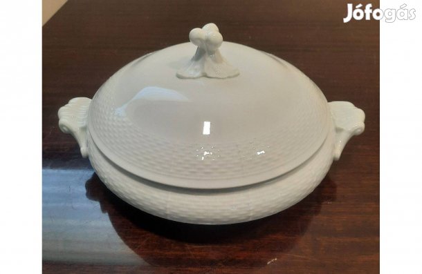Fehér Herendi porcelán pörköltes, főzelékes tál eladó!