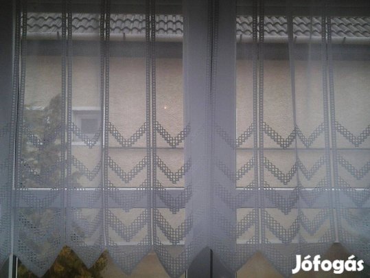 Fehér Horgolt hatású függöny (275m x 95 cm) Akció