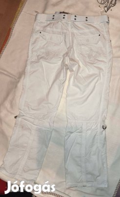 Fehér, kényelmes, hosszú nyárinadrág