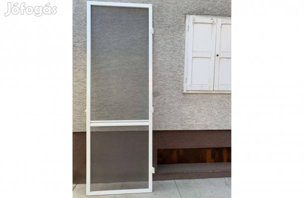 Fehér, műanyag szúnyogháló ajtó erkélyajtóra szerelhető