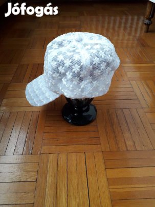 Fehér, női nyári sapka, új