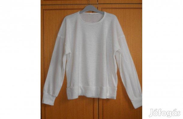 Fehér, női pulóver. Kb: XL - es. Újszerű, puha, pamut