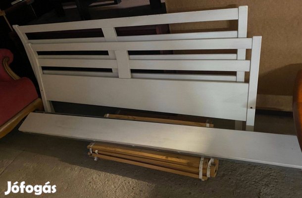 Fehér ágykeret ráccsak 160X200 cm