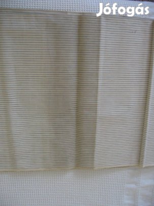 Fehér alapon kék csíkos bélésanyag - méteráru (III/14.)