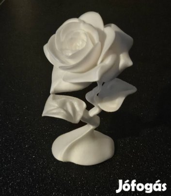 Fehér álló rózsa 3D