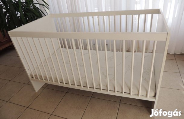 Fehér babaágy 70 x 140 cm
