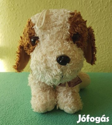 Fehér-barna foltos plüss kutya masnival