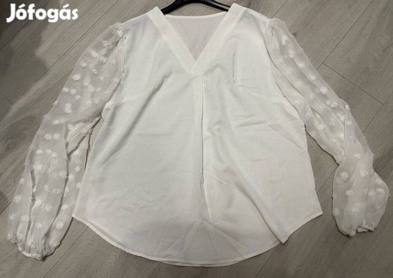 Feher blúz új különleges ujjal Xxl