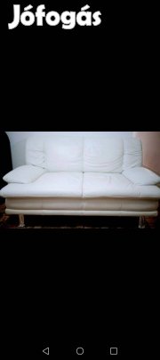 Fehér bőr kanapé