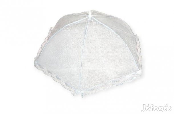Fehér csipkés ételtakaró háló 70x70x31 cm