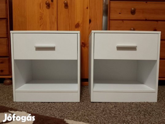 Fehér éjjeliszekrény pár