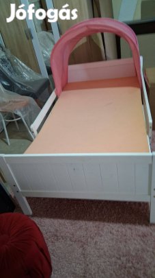 Fehér fa gyerekágy szivaccsal