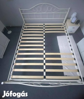 Fehér fém ágykeret 160*200 cm