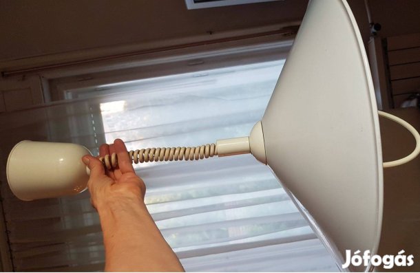 Fehér fém lámpa függő mennyezeti lehúzható 41 cm