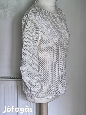 Fehér horgolt póló