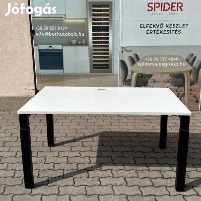 Fehér íróasztal, mechanikusan állítható, 140x80cm, Steelcase -használt