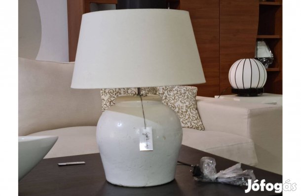 Fehér kerámia asztali lámpa 40 cm