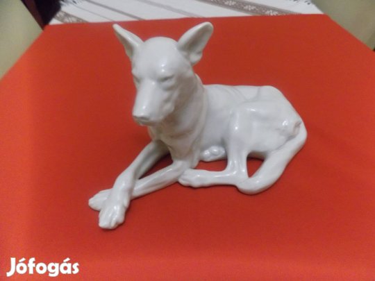 Fehér kerámia kutya eladó