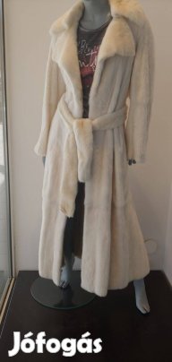 Fehér kifordítható nerc bunda / Exkluzív