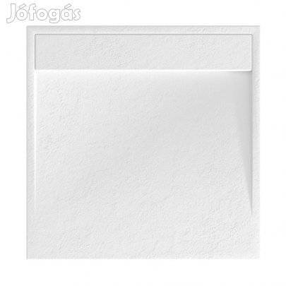 Fehér kőhatású zuhanytálca rejtett lefolyóval 100 x 100 cm + ajándék