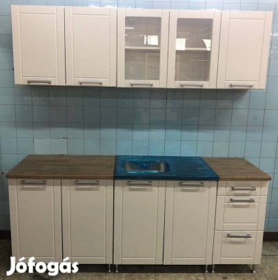 Fehér komplett blokk konyhabútor 200 cm