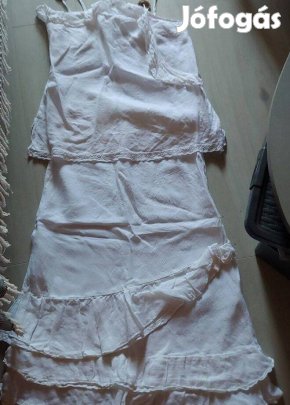 Fehér lenvaszon kétrészes szett 40