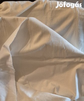 Fehér makro kord anyag 100% pamut