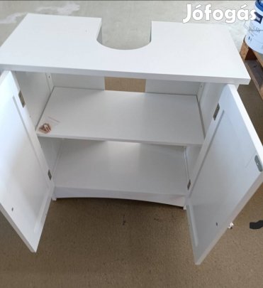 Fehér mosdó alatti kisszekrény