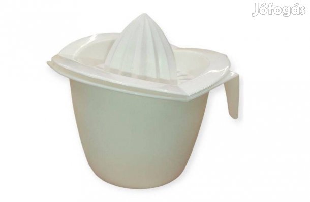 Fehér műanyag citromfacsaró 13x9 cm