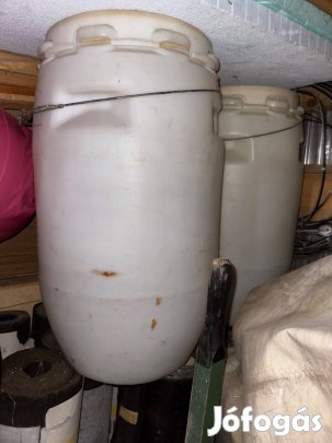 Fehér műanyag hordó eladó