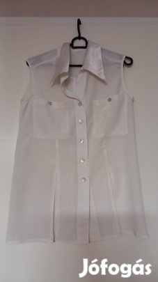 Feher noi bluz, polo, mb 48 cm