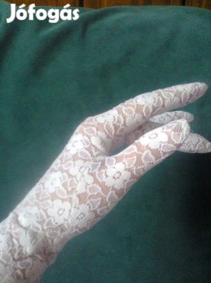 Fehér női kesztyű, menyasszonyi kesztyű - Új