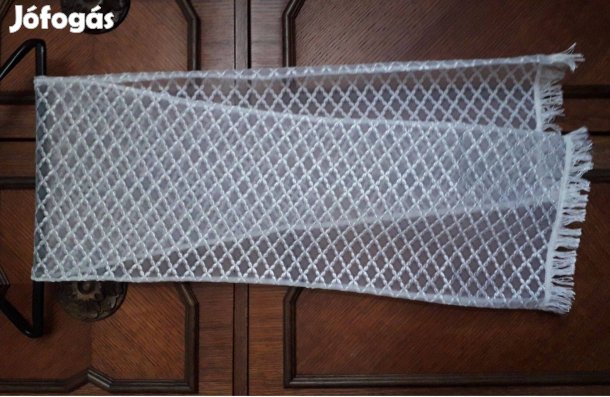 Fehér női rojtos sál stóla 150*30 cm hibátlan_